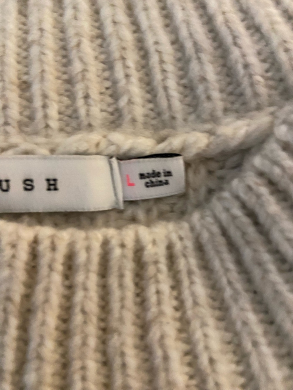Cable Knit Crewneck Sweater - Cream - Picture 8 of 10